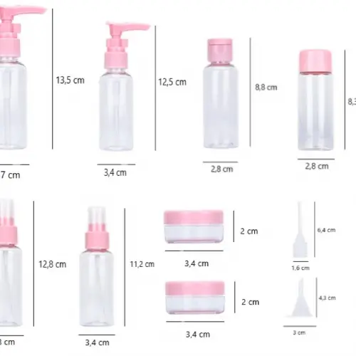 10 Parça Seyahat  Sprey ve Boş Şişe Seti