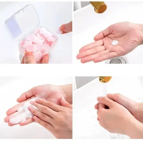 100 Yaprak Eriyen Mini Parfümlü Kağıt Sabun