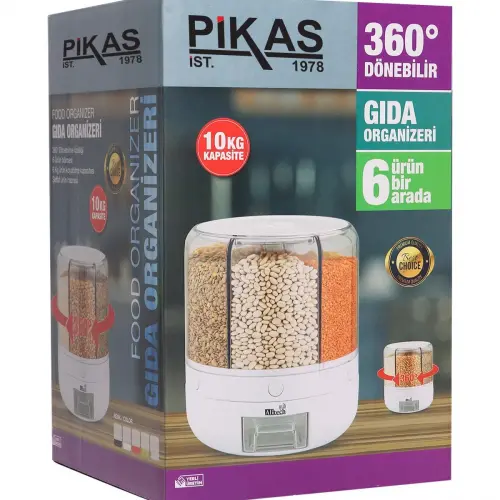Alitech Kuru Gıda ve Bakliyat 6lı Erzak Saklama Kabı 10 Kg