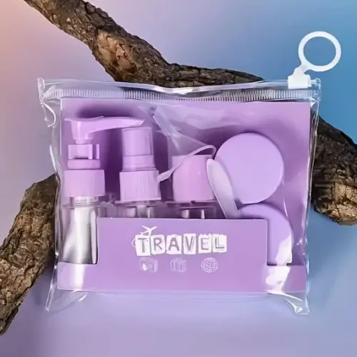 6 Parça Renkli Kapaklı Seyahat İçin Boş Şişe Seti