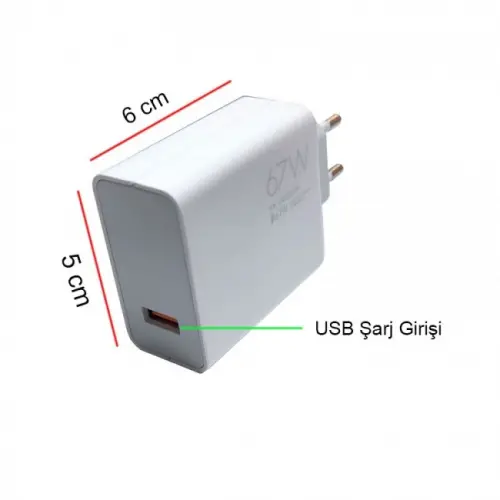 67w Usb To Type-c Şarj Cihazı ve Şarj Kablosu