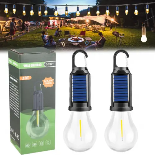 Solar Güneş Enerjili LED Ampul 3 Modlu Uzaktan Kumandalı Solar Camping Lamp