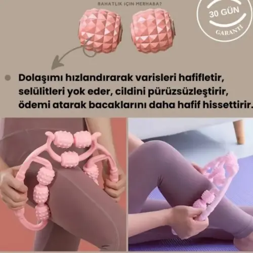 9 Tekerlekli Yoga Fitness Silindiri (Roller) Egonex