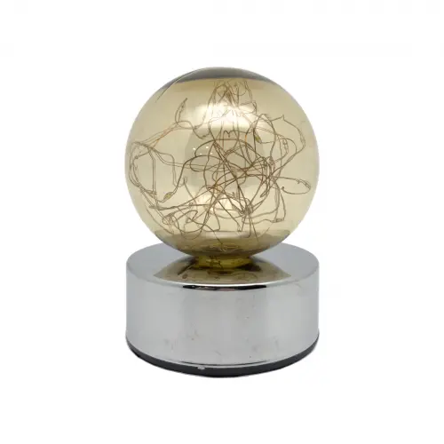 Ambiyans LED Masa Lambası USB Şarjlı Bronz Roe Eskitme