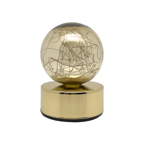 Ambiyans LED Masa Lambası USB Şarjlı Bronz Roe Eskitme