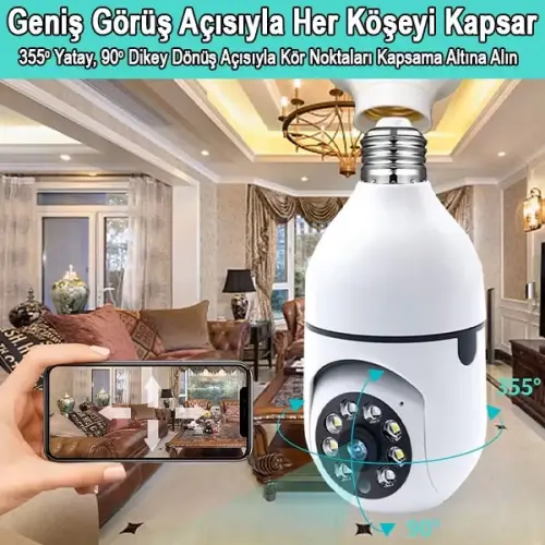 Ampul Kamera Harekete Duyarlı Gece Görüşlü Egonex