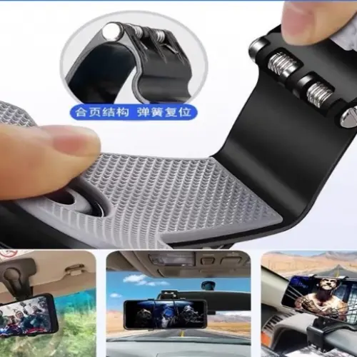 Araba Gösterge Üstüne Takılan 360 Oynar Başlıklı Telefon Tutucu