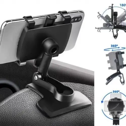 Araba Gösterge Üstüne Takılan 360 Oynar Başlıklı Telefon Tutucu