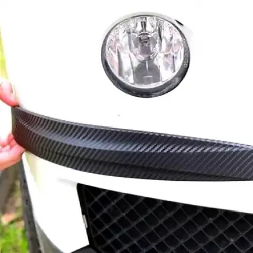 Araba Tampon Koruyucu Karbon Desenli Siyah Beyaz