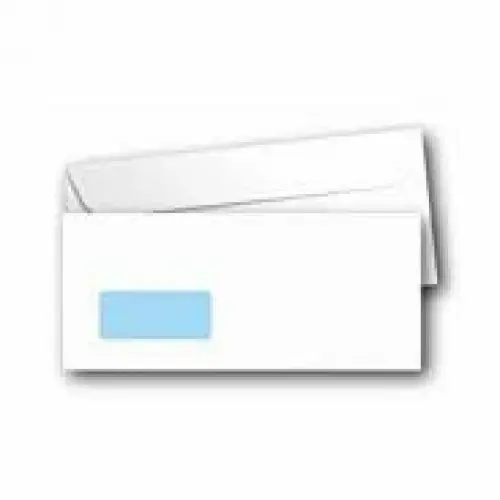 ASİLDOĞAN SA-086937 ( BEYAZ ) ( PENCERELİ & KRAFT ) DİPLOMAT ZARF 90GR.105X240MM ( 500LÜ )*1X10