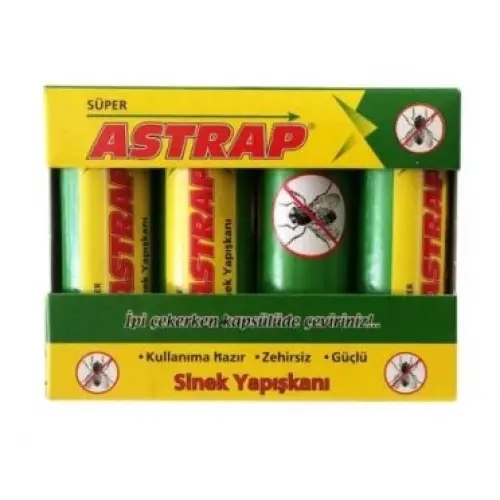 ASTRAP ( 4PCS ) KAPSÜL SİNEK YAPIŞKANI ( SİNEK & GÜVE & S.SİNEK & UÇAN TÜM HAŞERELER )*24X12