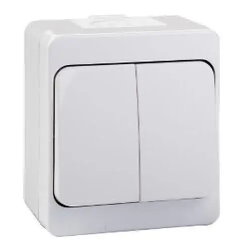 ATOM ( SIVA ÜSTÜ ) KOMİTATÖRLÜ 2Lİ ANAHTAR PRİZ*12X10