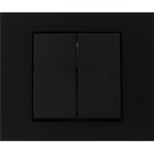 ATOM ( SİYAH ) KOMİTATÖRLÜ 2Lİ ANAHTAR PRİZ*12X10