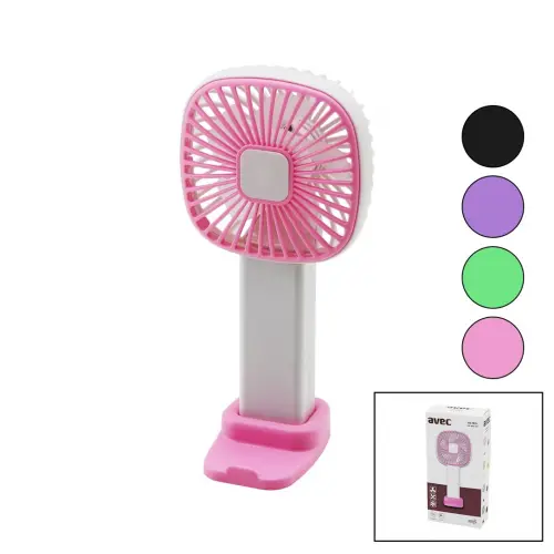 AVEC AV-F835 ( USB MİNİ FAN ) ( KARE=8X8CM & Y:16.5CM ) ( SABİT BAŞLIK ) ( 3 KADEME HIZ ) ( TELEFONLUKLU AYAK APARAT )*144