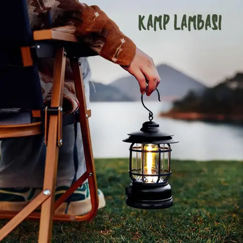 Bluetooth Hoparlör Özellikli Dimerli Led Kamp Lambası Hs66