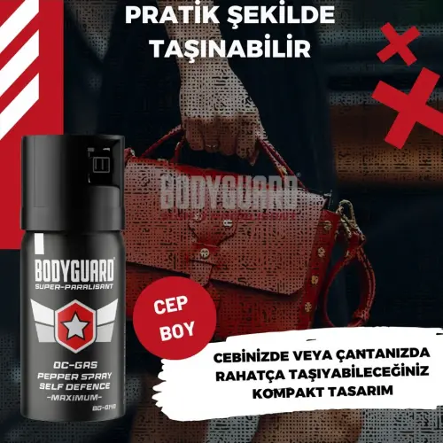 Bodyguard Biber Gazı Sprey 40ML Bodyguard (Göz Yaşartıcı Sprey)