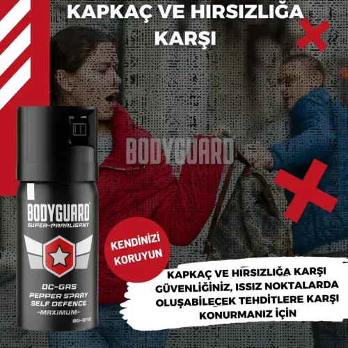 Bodyguard Biber Gazı Sprey 40ML Bodyguard (Göz Yaşartıcı Sprey)