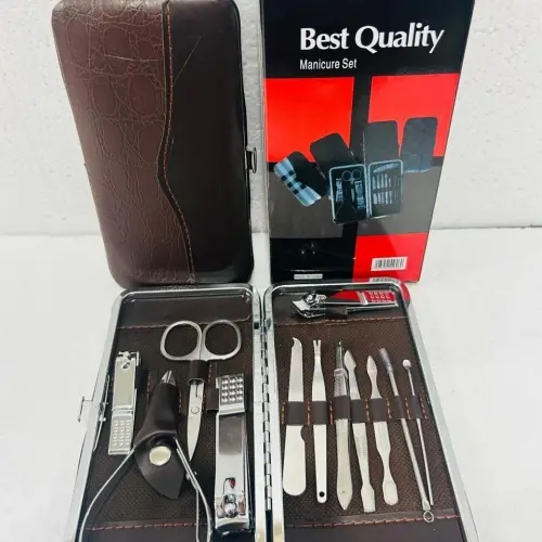 Çantalı Tırnak Makası Cımbız Törpü 12 Parça Manikür Pedikür Seti