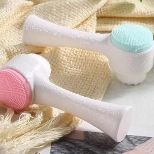 Çift Taraflı 3D Yumuşak Yüz Bakım Fırçası