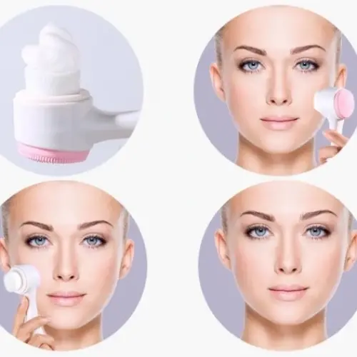 Çift Taraflı 3D Yumuşak Yüz Bakım Fırçası