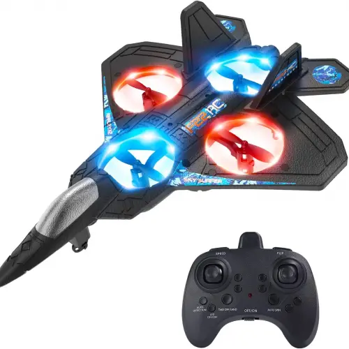 Çocuklar İçin Uzaktan Kumandalı Uçak Drone, Erkek Çocuklar İçin Hobi RTF RC Uçak Oyuncakları, F22 Raptor Savaş Uçağı RC Jet Uçağı Oyuncağı