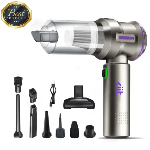 Çok Amaçlı 18000PA Kablosuz Vakumlu Üflemeli Mini Araç Içi Süpürge- Portatif Güçlü El Süpürgesi