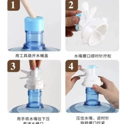 Damacana Musluk Başlığı ve Metal Ayak Stand Seti