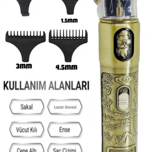 Dijital Göstergeli Saç Sakal Tıraş Makinesi - Sıfıra Yakın - IP-1949