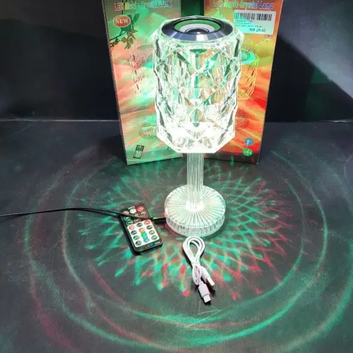 Kristal Masa Lamba RGB Bluetooth Hoparlörlü Gece Lambası HX-222