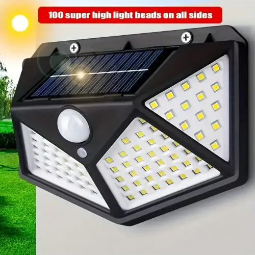 Egonex 100 LED Güneş Duvar Lambası Açık Güneş Lambası