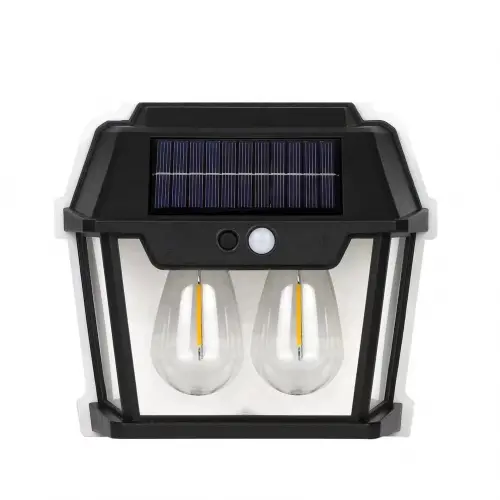 Egonex 2 Ampullü Hareket Sensörlü Solar Güneş Enerjili Ampul Led Duvar Lambası
