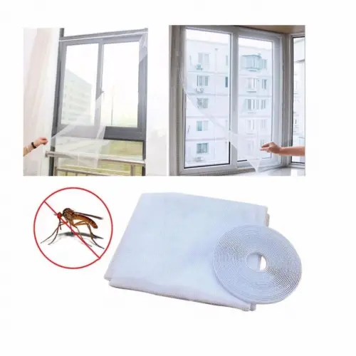 Egonex 75 X 125 Cm + 4 Mt Cırt Bant Kesilebilir Hazır Pencere Tül Sineklik Pratik Tak Çıkar