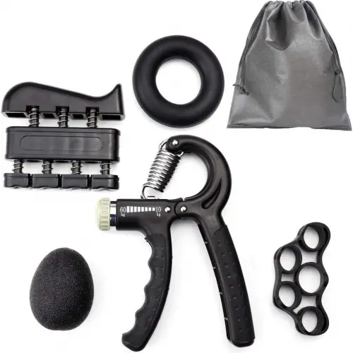 Egonex Ayarlanabilir Dirençli El Egzersiz Yayı Seti 5-60KG Kaymaz Tutamak ve Sayaçlı