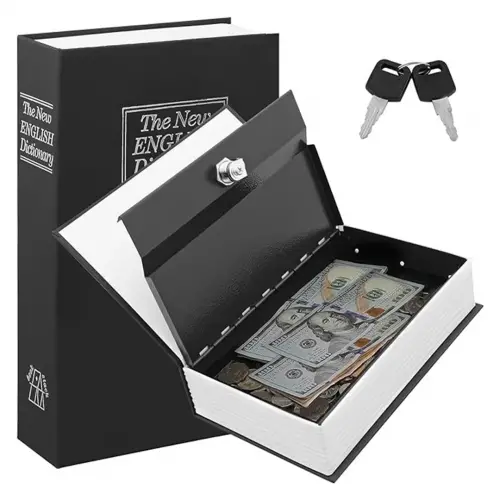 Egonex Kitap Görünümlü Metal Kasa Kumbara Tipi