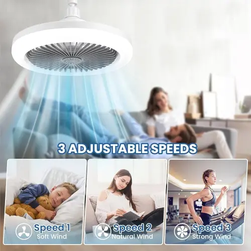 Egonex LED Işıklı Uzaktan Kumandalı Sessiz Tavan Vantilatörü