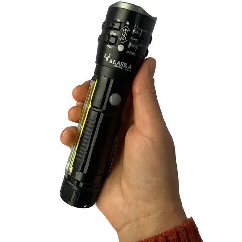 Egonex P27 Şarjlı LED Metal El Feneri 1000 Lümen Çakarlı