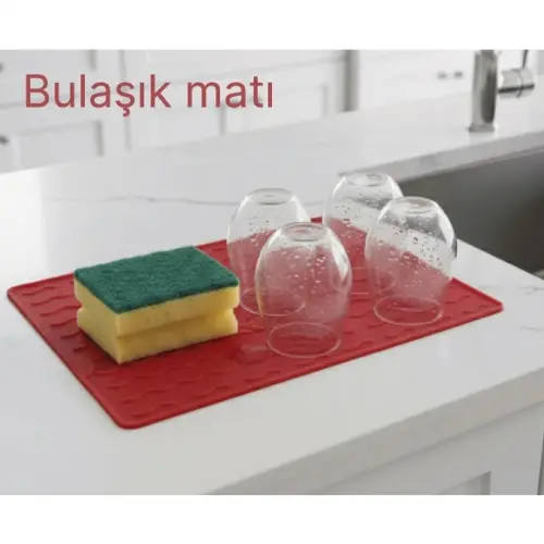 Egonex Silikon Bulaşık Kurulama Matı 30*40 cm Gıdaya Uygun Uzun Ömürlü
