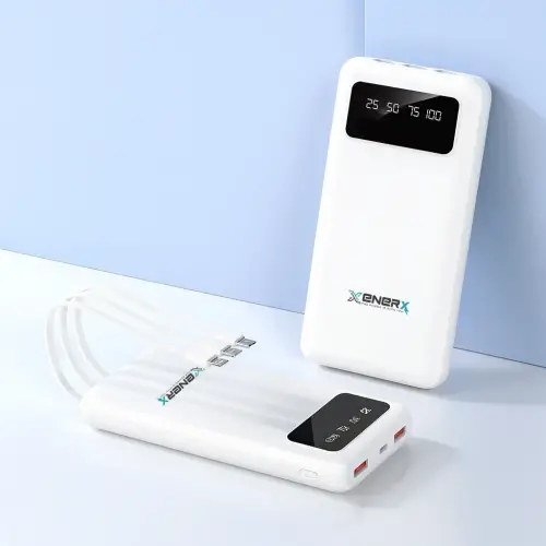 Enerx ENR-P20DC 20000 mAh 2.1 Amper Dahili Kablolu Powerbank Siyah