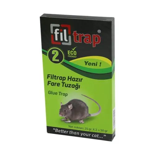 FİLTRAP ( 2PCS ) HAZIR FARE TUZAK ( PLASTİK LEVHA=YAPIŞKANLI ) ( 11 X19.8CM ) ( 2 X 25GR )*6X16
