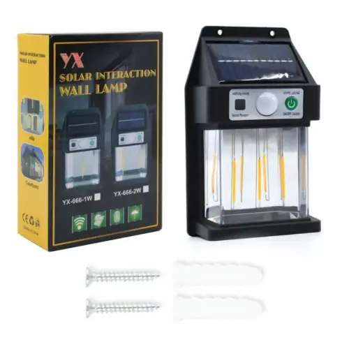 Güneş Enerjili Hareket Sensörlü Duvar Lambası Egonex