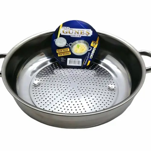 GÜNEŞ ( NO-1 & 26CM ) ( BASIK ) SÜZEK METAL SÜZGEÇ*50