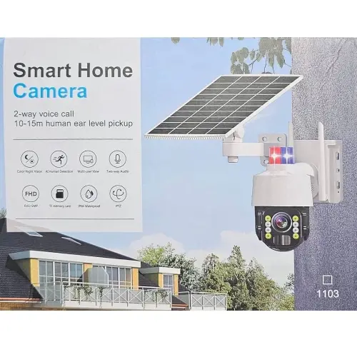 Güneş Panelli Sim Kart Ile Çalışan 4g+ Wi-Fi 5mp Outdoor Dış Mekan Güvenlik Kamerası - Beyaz