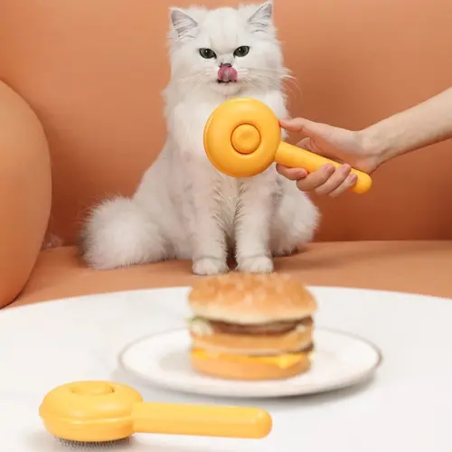 Hamburger Şekilli Otomatik Temizlenen Evcil Hayvan Fırçası