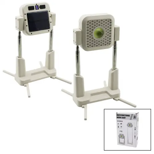 HASUBA HS-247 CH-23060-A (SOLARLI) (UZAYAN AYAK=30.3-165.5CM) KAMP FENER PROJEKTÖR (USB ŞARJ& POWERBANK) (ASKILIKLI)*24