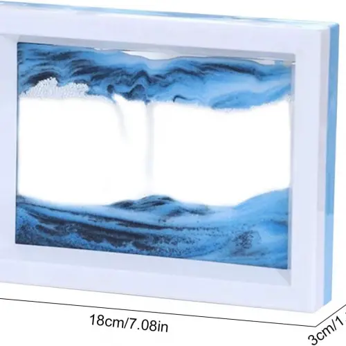 Her İki Tarafı Farklı Renk Hareketli Kum Resim Soyut Manzara 3D Görüş Hareketli Kum Resim Akışı Kum