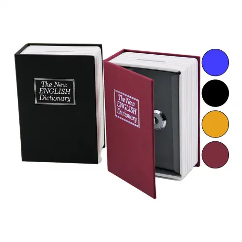 HOMESAFE BOOKSAFE BAYSA-1642 KBS-801 (BÜYÜK=180X115X55MM) ( KİTAP MODELİ ) KİLİTLİ KASA & KUMBARA*36