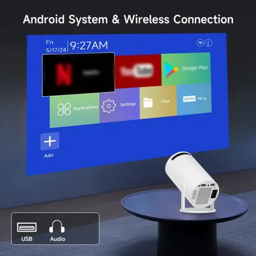 HY300 Full HD Android Taşınabilir Mini Projeksiyon Cihazı