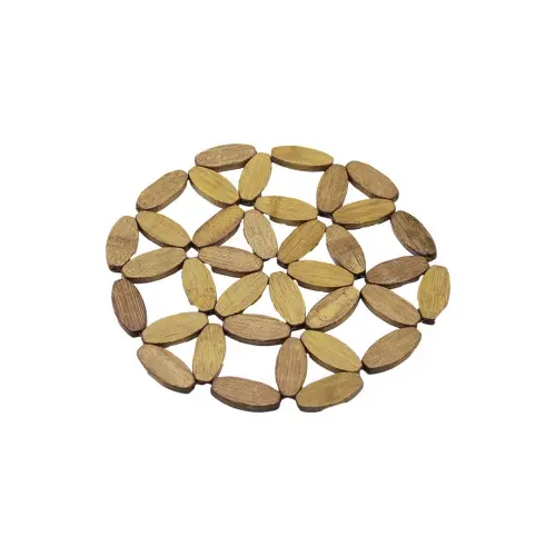 İBİCO İ22-267 ( YUVARLAK & ÇİÇEK ) BONCUK & AHŞAP NİHALE*12X30