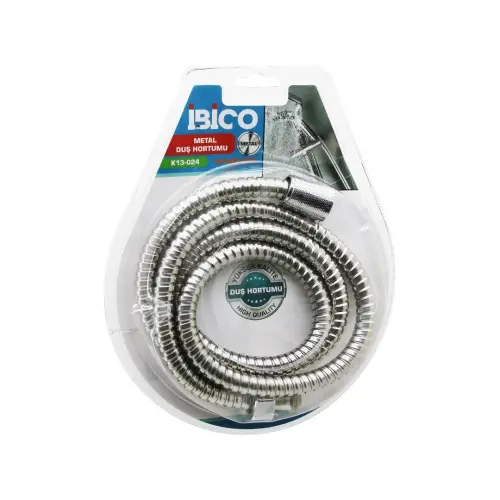 İBİCO K13-024 ( METAL ) DUŞ HORTUMU ( 150CM ) ( VAKUMLU AMBALAJ ) ( ANTİ TWİST=DOLANMAZ-KIVRILMAZ-KOPMAZ )*72