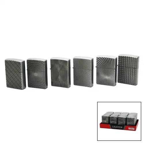 İBİCO LIGHTER SDA-18-20 ( GRİ & KABARTMA ) ZİPPO ÇAKMAK*20X24